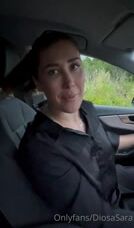 Perfect Finnish Diosa Sara Playing With Tits in Car