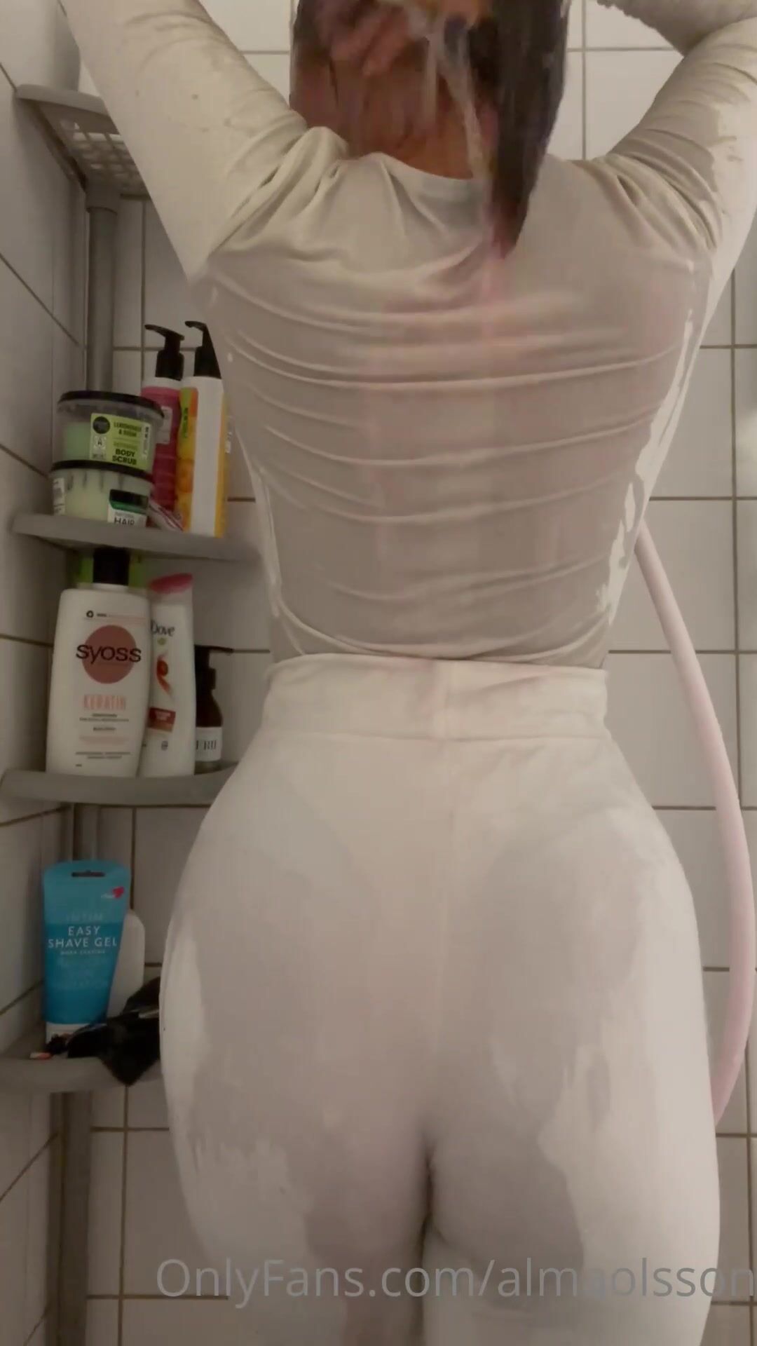 Swedish Alma Olsson in shower