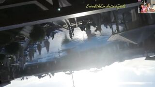 Swedish Babe Katty Hand & Blowjob on Public Balcony