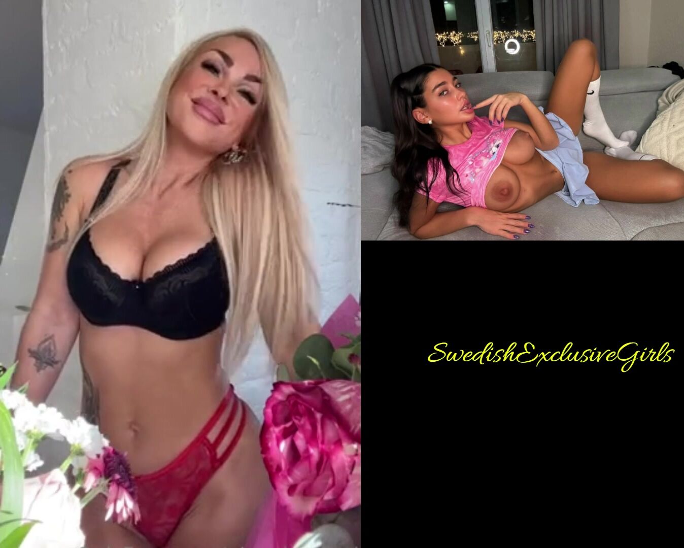 Swedish Milf Nina Ekstrand flashing her perfect big tits