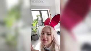 Bunny Blonde Alexandra Marianna Milking White Cock