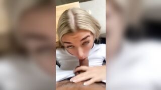 Swedish Cuteinnocent blowjob on her back