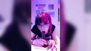 Swedish bunnygirl.ella dildo blowjob 2