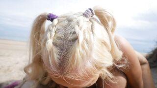 AmandaToy - Risky Public Sex on Beach with People