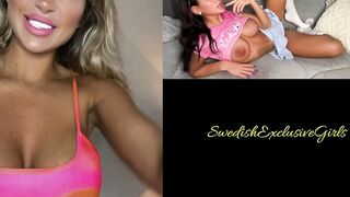 Swedish Tattooed Babe Zhara Nillson playing with her big tits