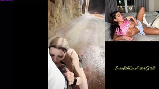 Swedish Goth Girl HoneyBabeSugarPiie Fucked in a Cave & Cumshot On Big Tits