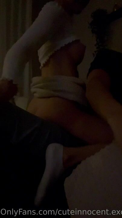 Agnes Lind riding on the couch