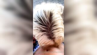 Amanda Breden blowjob and cum on tits at the park