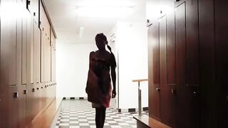 Angela Jonasson on changing room