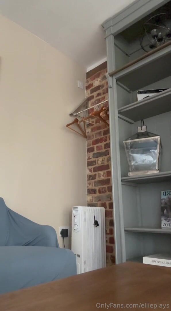 Emily Black - Riding Massive White Dildo on Table