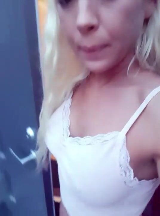 Swedish Babyloca outdoor masturbation and dirtytalk while friends inside sleeping
