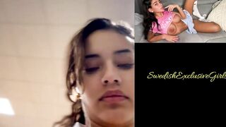 Swedish Camgirl MissBellenoire Shows Her Big Ass & Tight Pussy In Public Gym