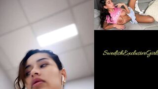 Swedish Camgirl MissBellenoire Shows Her Big Ass & Tight Pussy In Public Gym