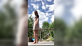 Swedish Nell kronberg smoking and play with pussy outdoor