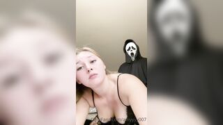 Amyyyy007 - Blonde Slut Getting Fucked By BBC in Ghostface Costume