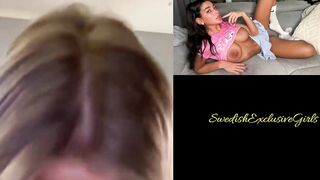 Norwegian Babe Martine Baardseng Hot Blowjob On DIldo