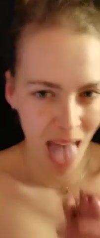 Danish Louise Pedersen big load in her moth