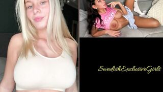 Swedish Thatyoungblonde Flashing Her Amazing Big Tits & Playing With Them