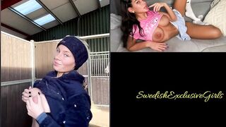 Swedish Thatyoungblonde Bouncing Her Perfect Big Tits In The Stables Again