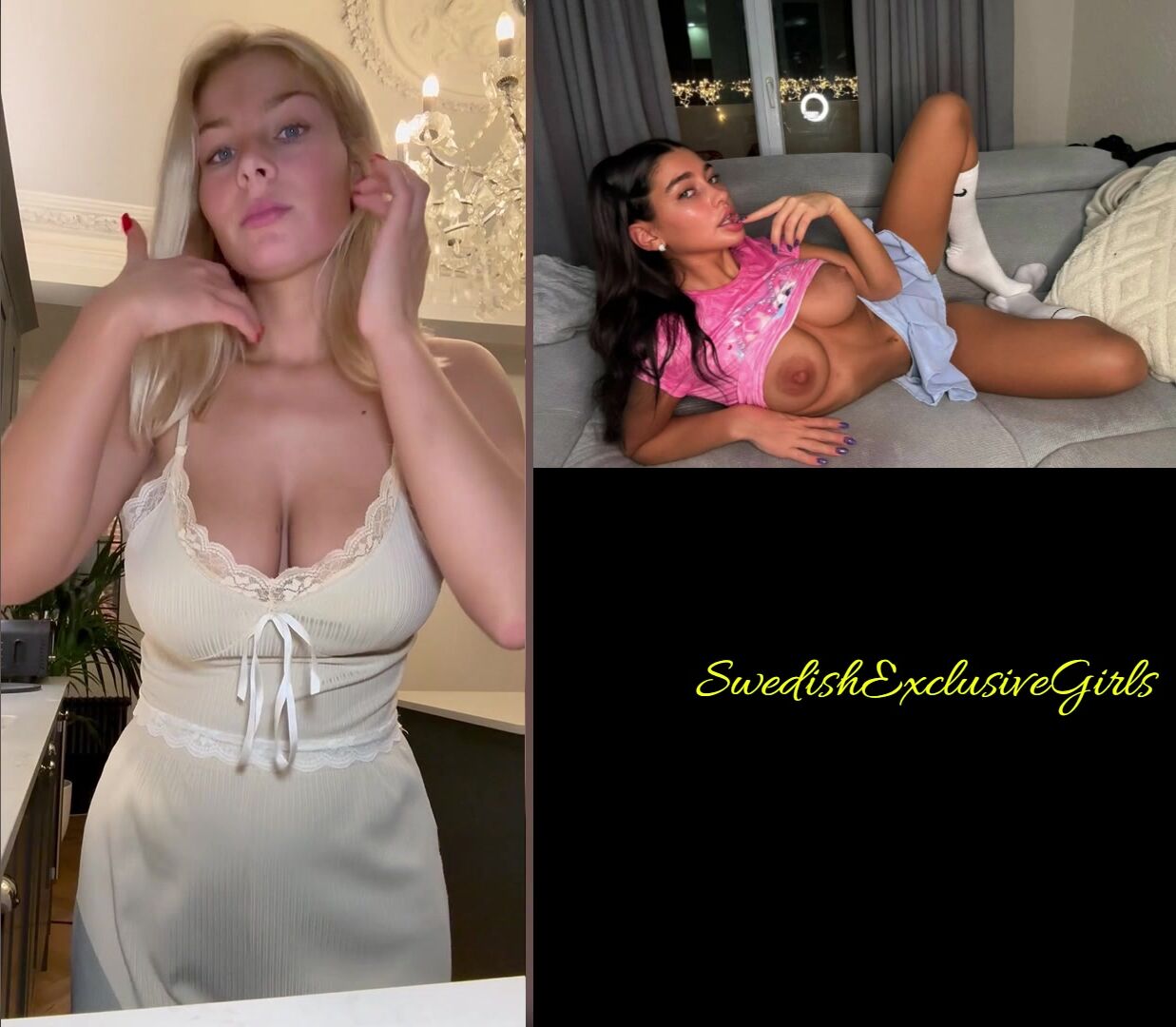 Swedish Thatyoungblonde Flashing & Shaking  Her Perfect Big Tits