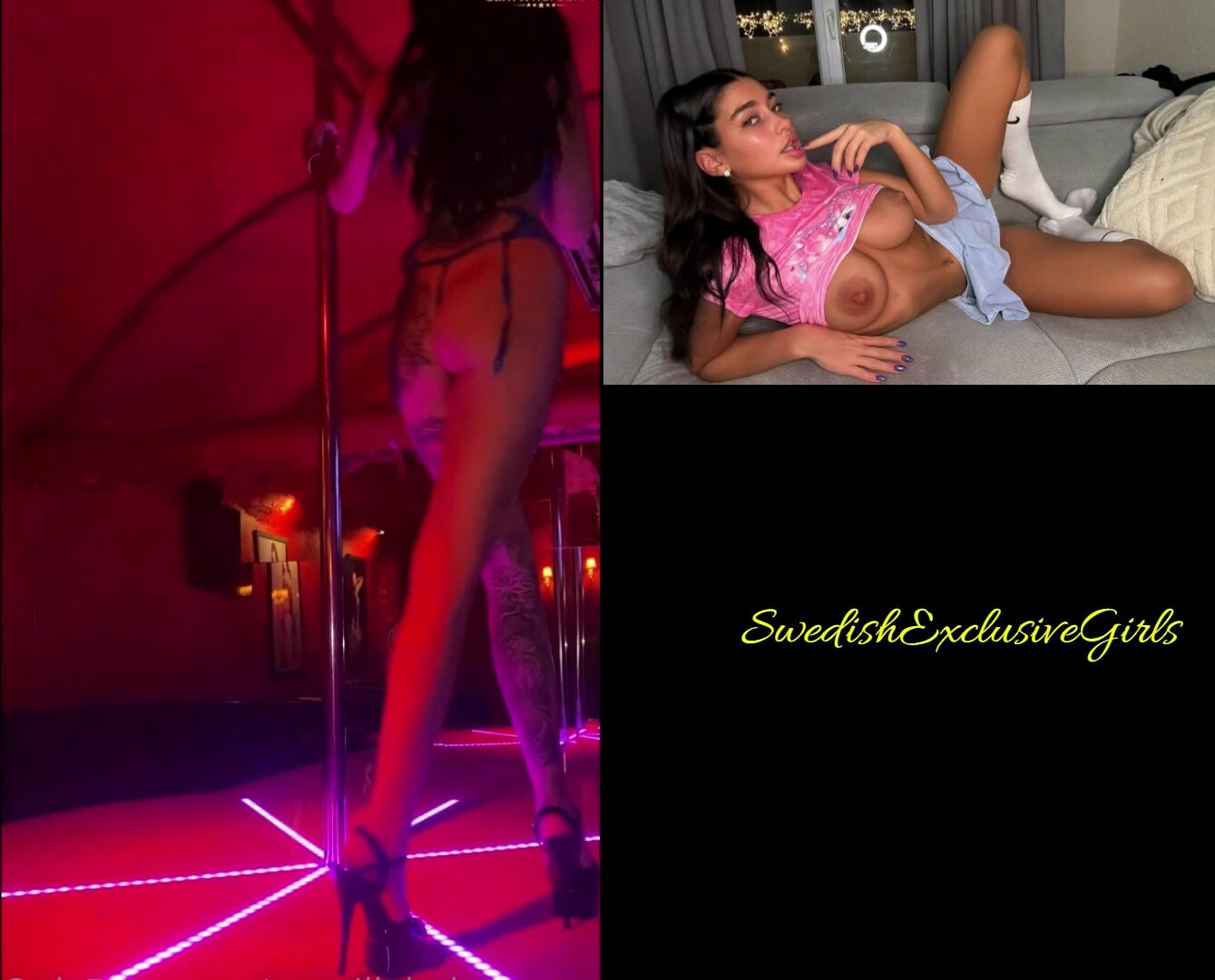 Swedish Babe Pernilla Hakansson Strip-Pole Tease