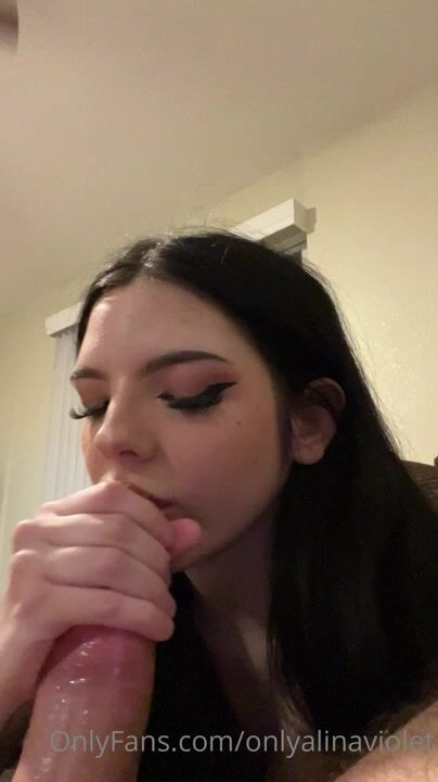 Alina Violet Slurping on a Big Dick