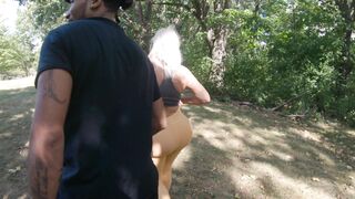 Lissa Aires Sucking And Fucking in Public Forest