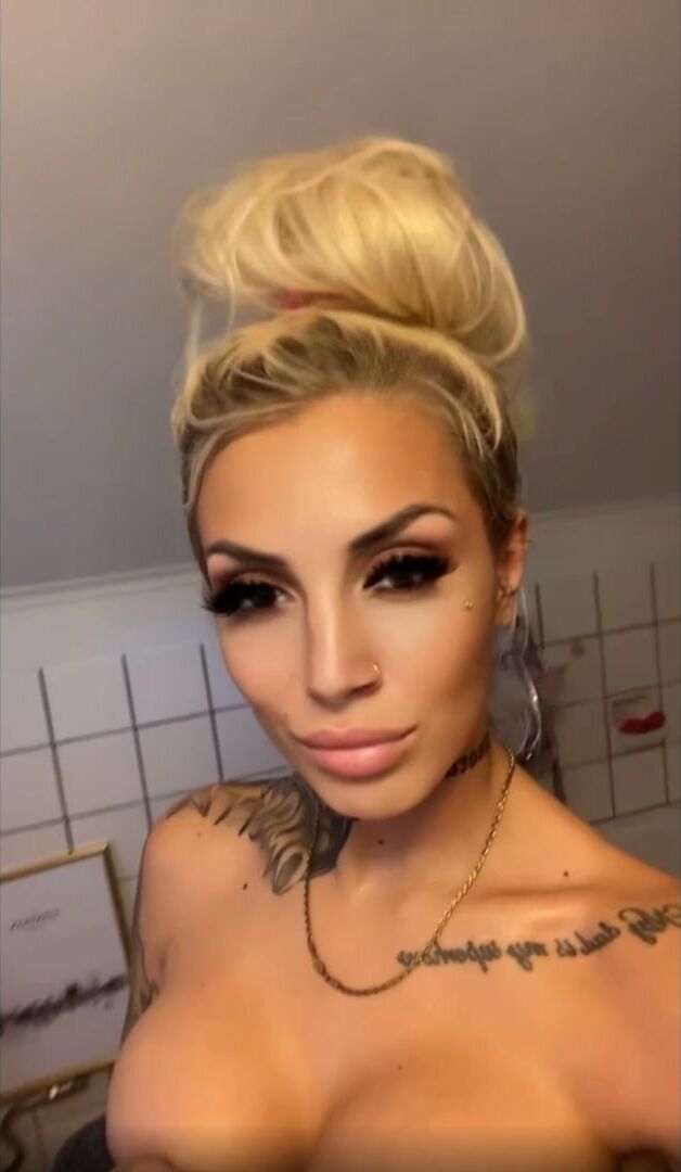 Swedish BabyA Shows Her Big Tits & Big Ass Wearing Towel