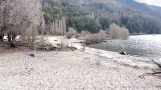 Latina Vanessa Yanez Risky Play At The Lake