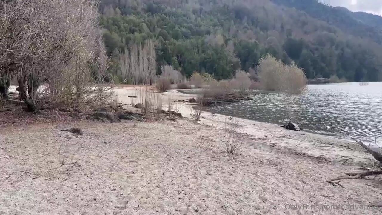 Latina Vanessa Yanez Risky Play At The Lake