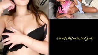 Swedish Babe Signe Svensson Taking Off Her Underwear