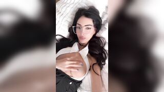 Rose Zara - Busty Brunette Playing With Big Titties