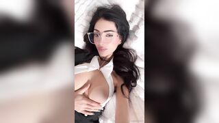 Rose Zara - Busty Brunette Playing With Big Titties