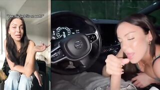 Svensk tiktoker i Volvo