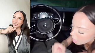 Svensk tiktoker i Volvo