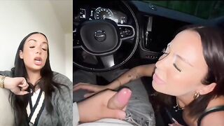 Svensk tiktoker i Volvo