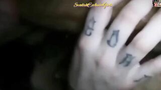 Swedish Tattooed Babe Daniella Blowjob & Doggystyle