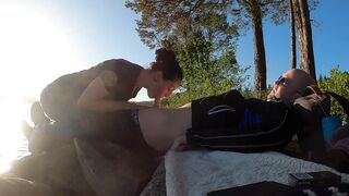 Norwegian Girl Giving Blowjob on a Lake