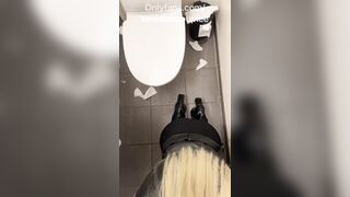 Swedish Blonde Girl Fucked Loud in Public Bathroom