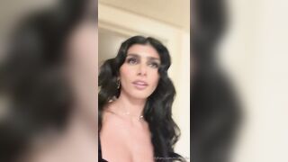 Mia Khalifa Undressing Black Dress Naked Video