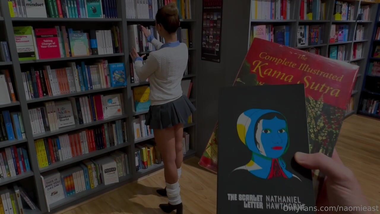 Naomi East - Slutty Librarian Gets Fucked And Cummed