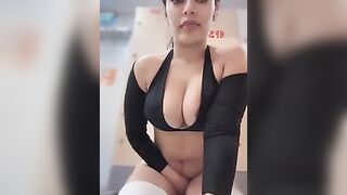 Swedish Camgirl MissBellNoire Full LiveStream Part 20 Locker Room Pussy Tease