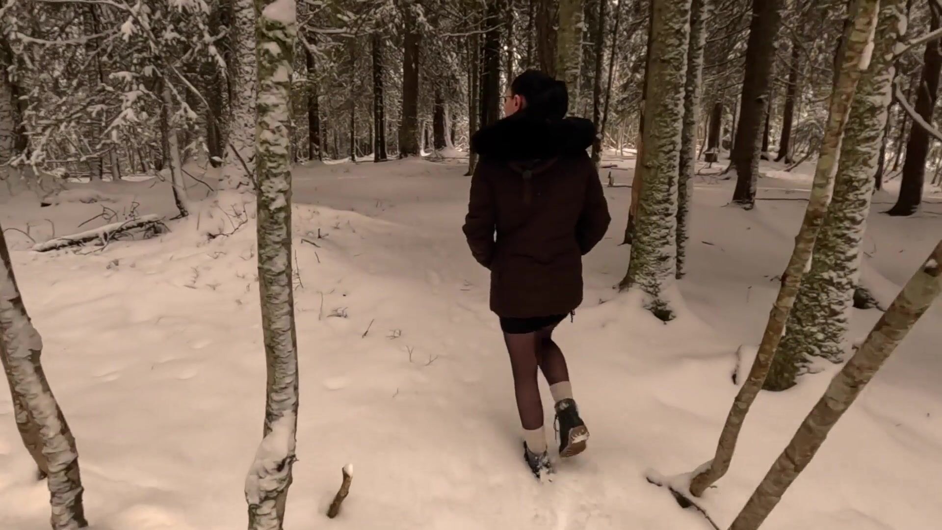 Norwegian Girl Teasing her Pussy Outdoors in the Woods