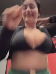 Swedish Camgirl MissBellNoire Part 37 Running With Her Big Tits Bouncing At The Gym