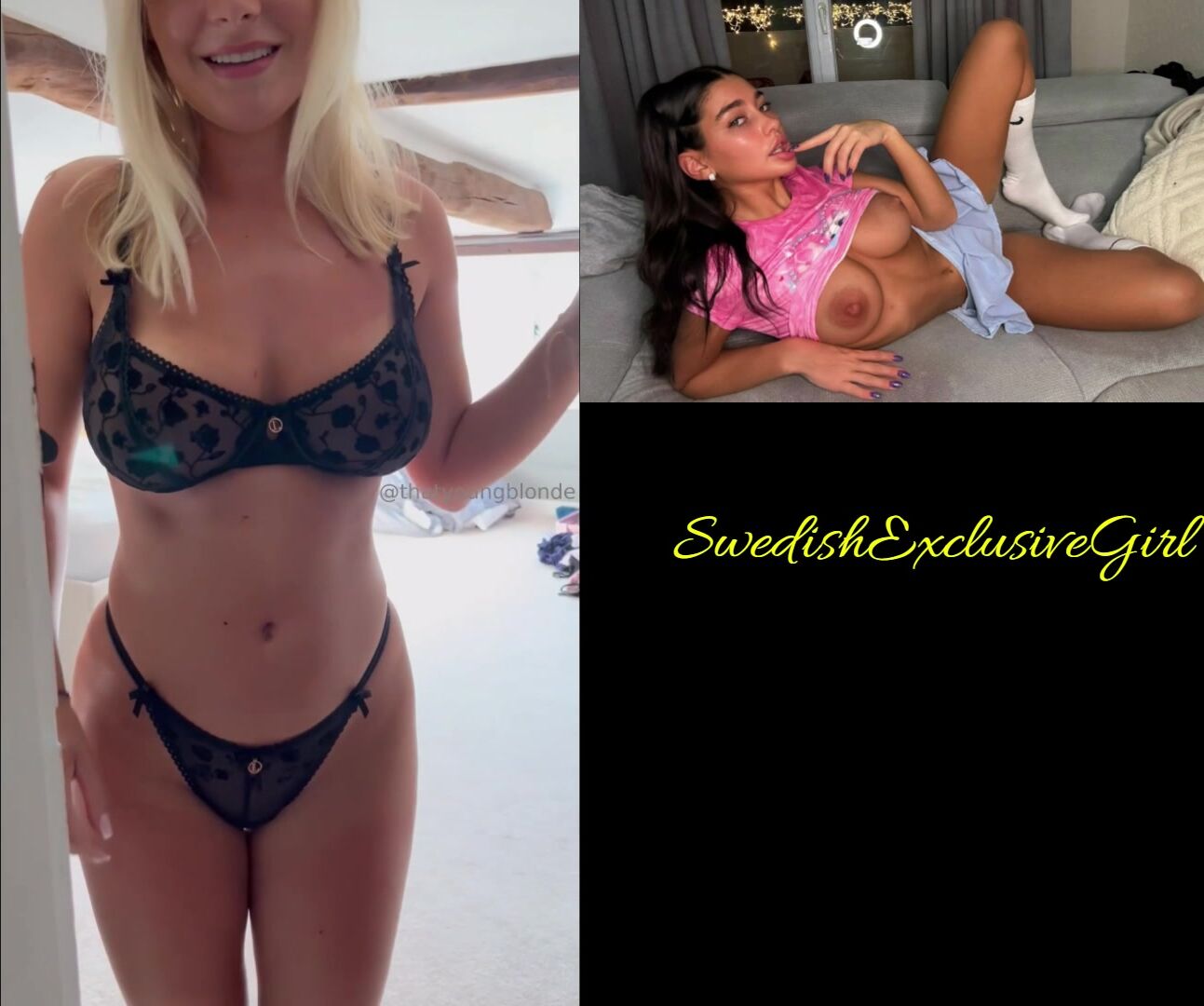 Swedish Bombshell ThatYoungBlonde Hot Blowjob Sex & Messy Cumshot On Her Big Tits