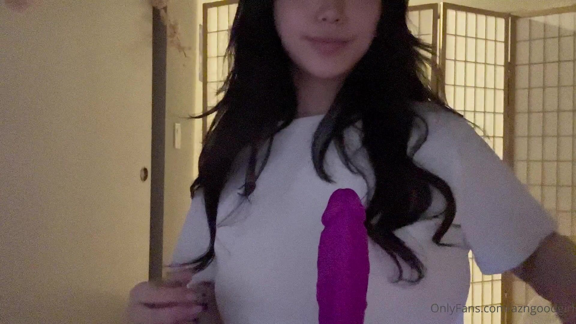 Azngoodgirl - Tittyfucking Dildos on Webcam