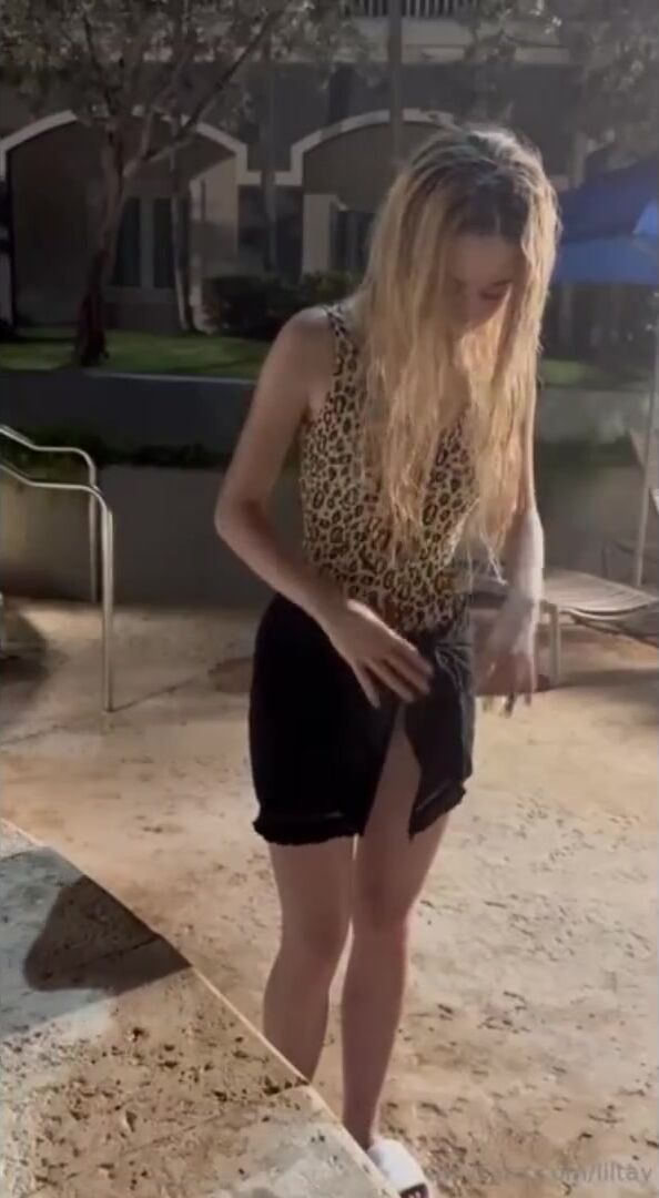 Lil Tay Wearing Sexy Leopard Swimsuit