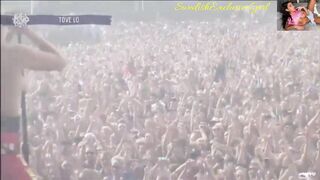Swedish PopStar Tove Lo Shows Her Tits In A Live Concert
