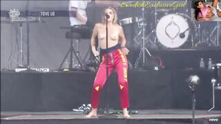 Swedish PopStar Tove Lo Shows Her Tits In A Live Concert
