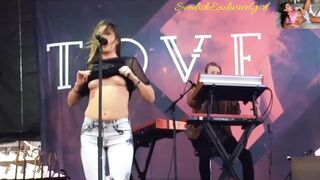 Swedish PopStar Tove Lo Flashing Her Tits Fast In Two Diffrent Live Concerts